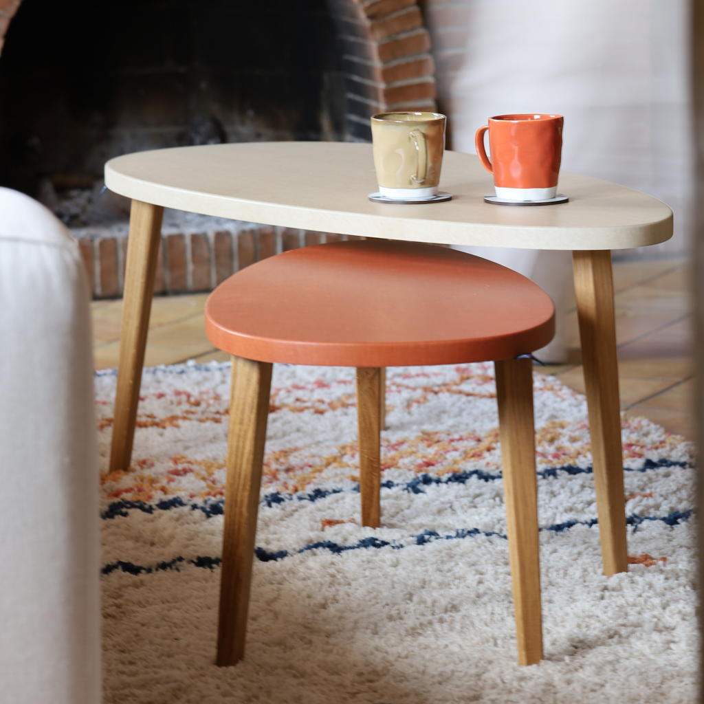 La table basse Bellecombe - Combe L70cm - NM11 Sable